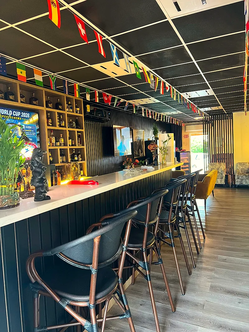 Inside the VIP Cigar Lounge bar